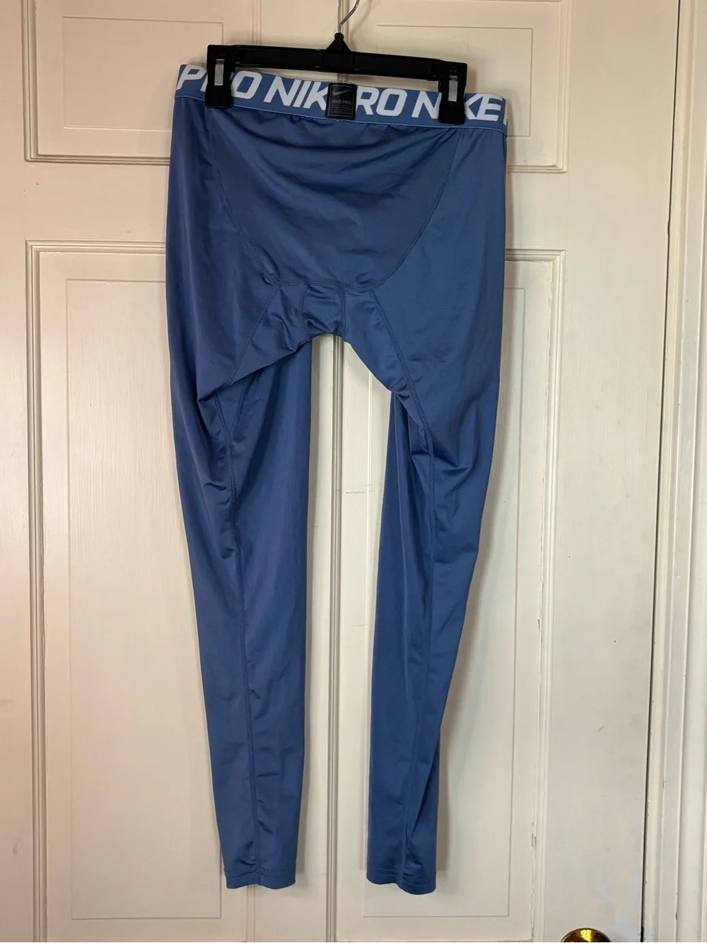Nike Pro Leggings Women’s Medium Blue Dri-Fit Compression Athletic Pants GymWear